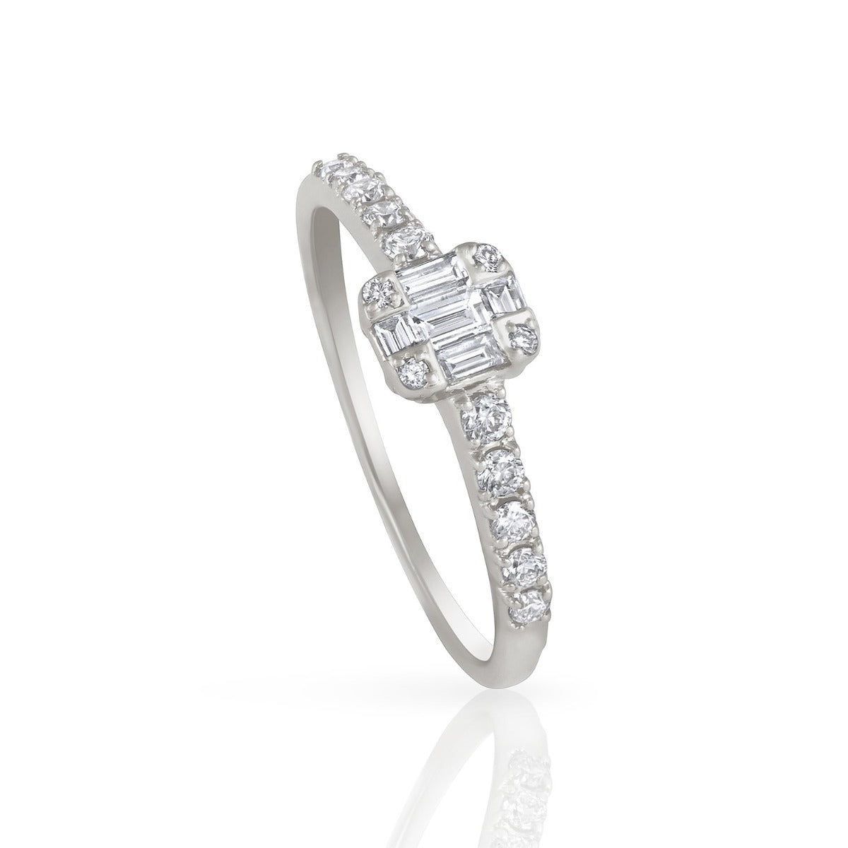 Four Cornered Diamond Ring