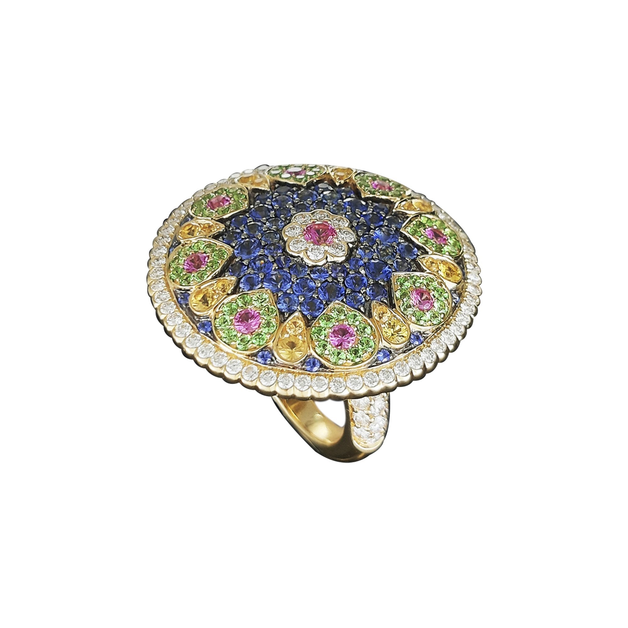 Sonorous Sapphire Diamond Ring