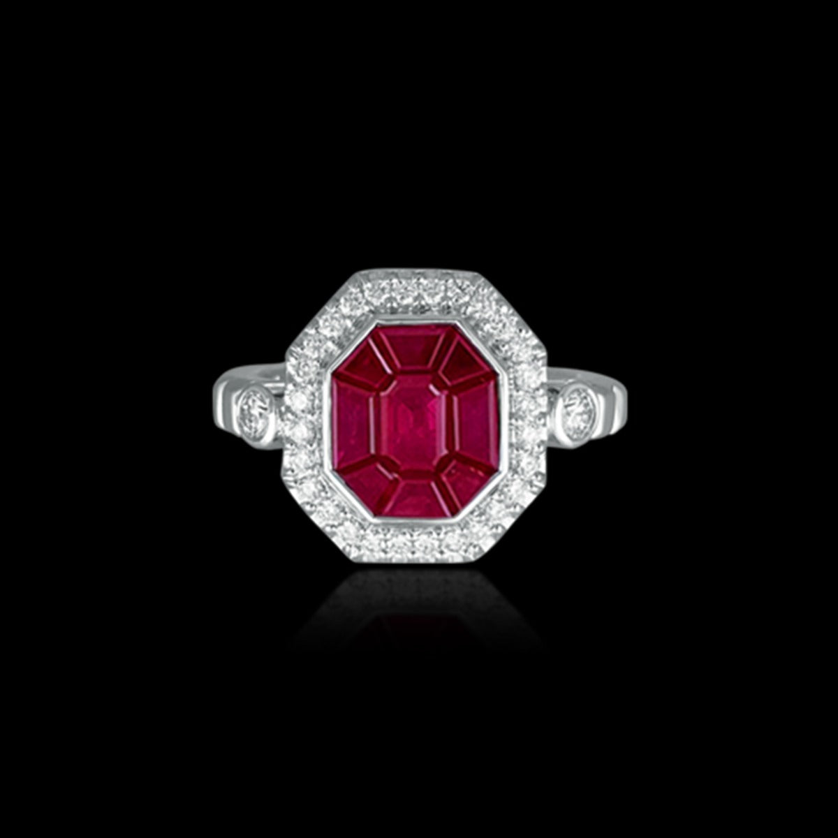 Red Poker Diamond Ring