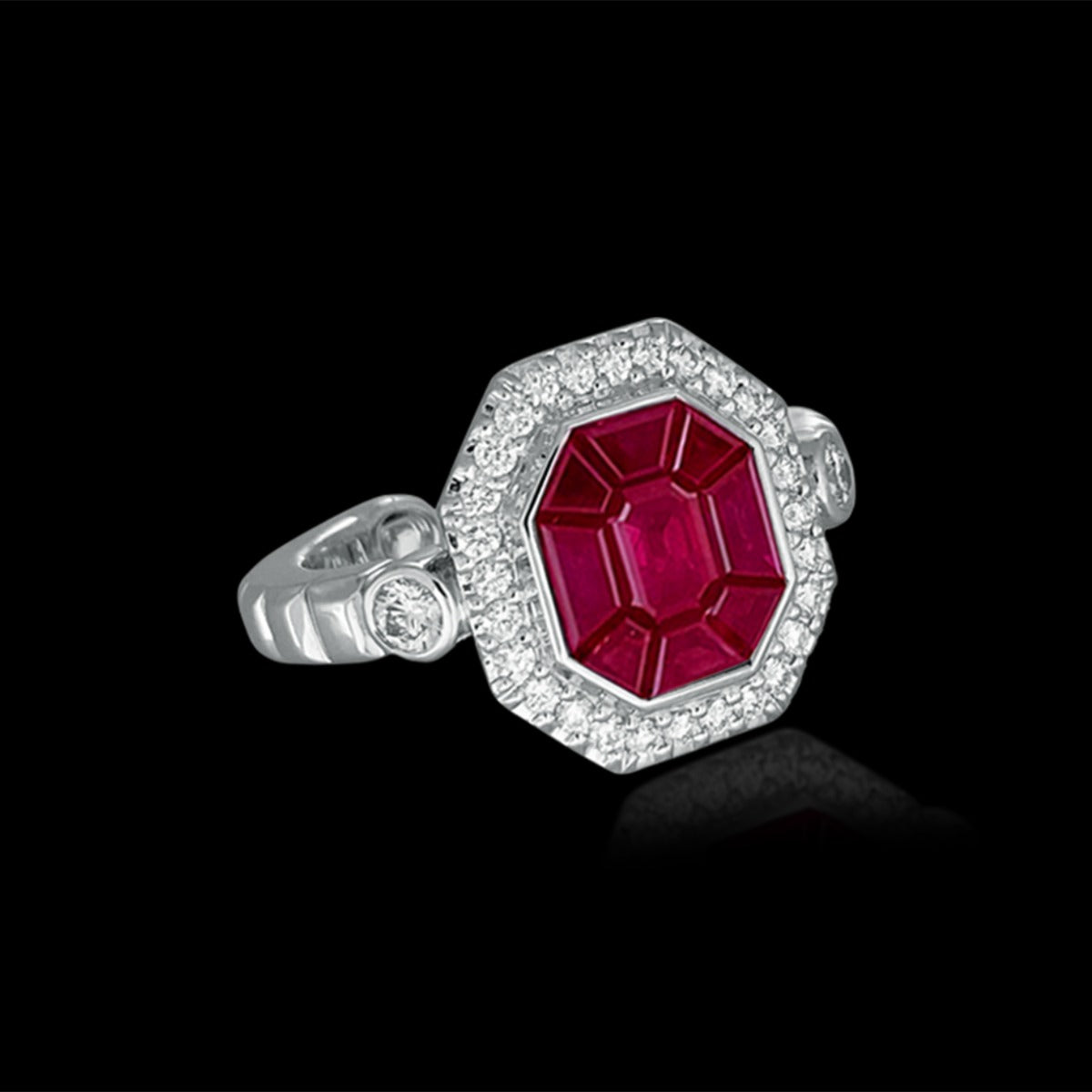 Red Poker Diamond Ring