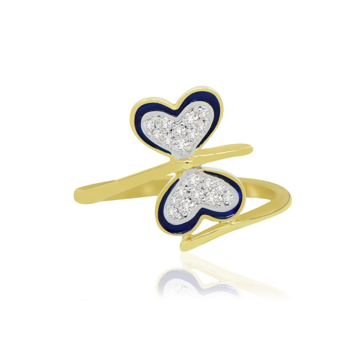 Blue Butterfly Diamond Ring