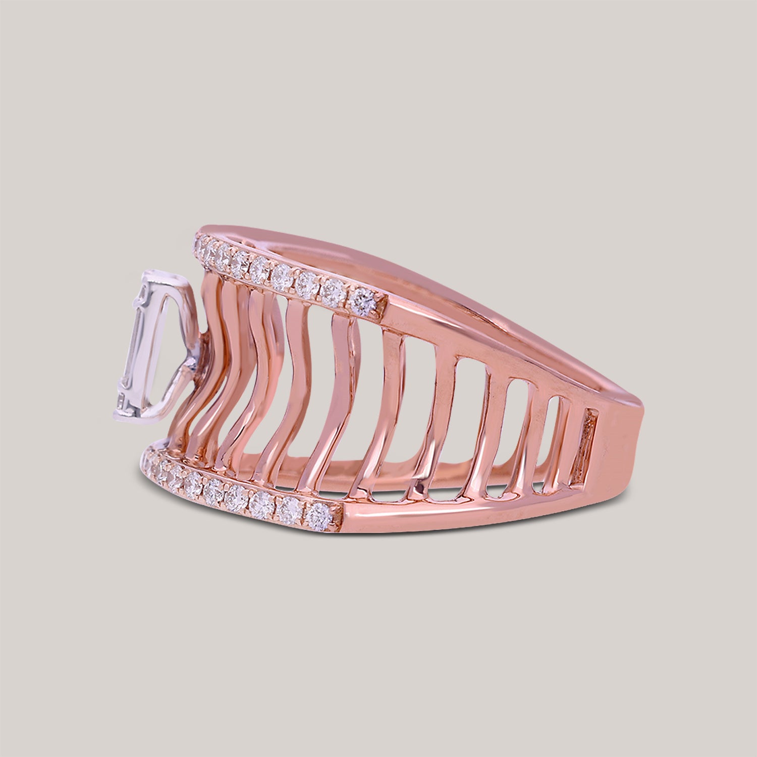 Radiant Rain Drops Diamond Ring