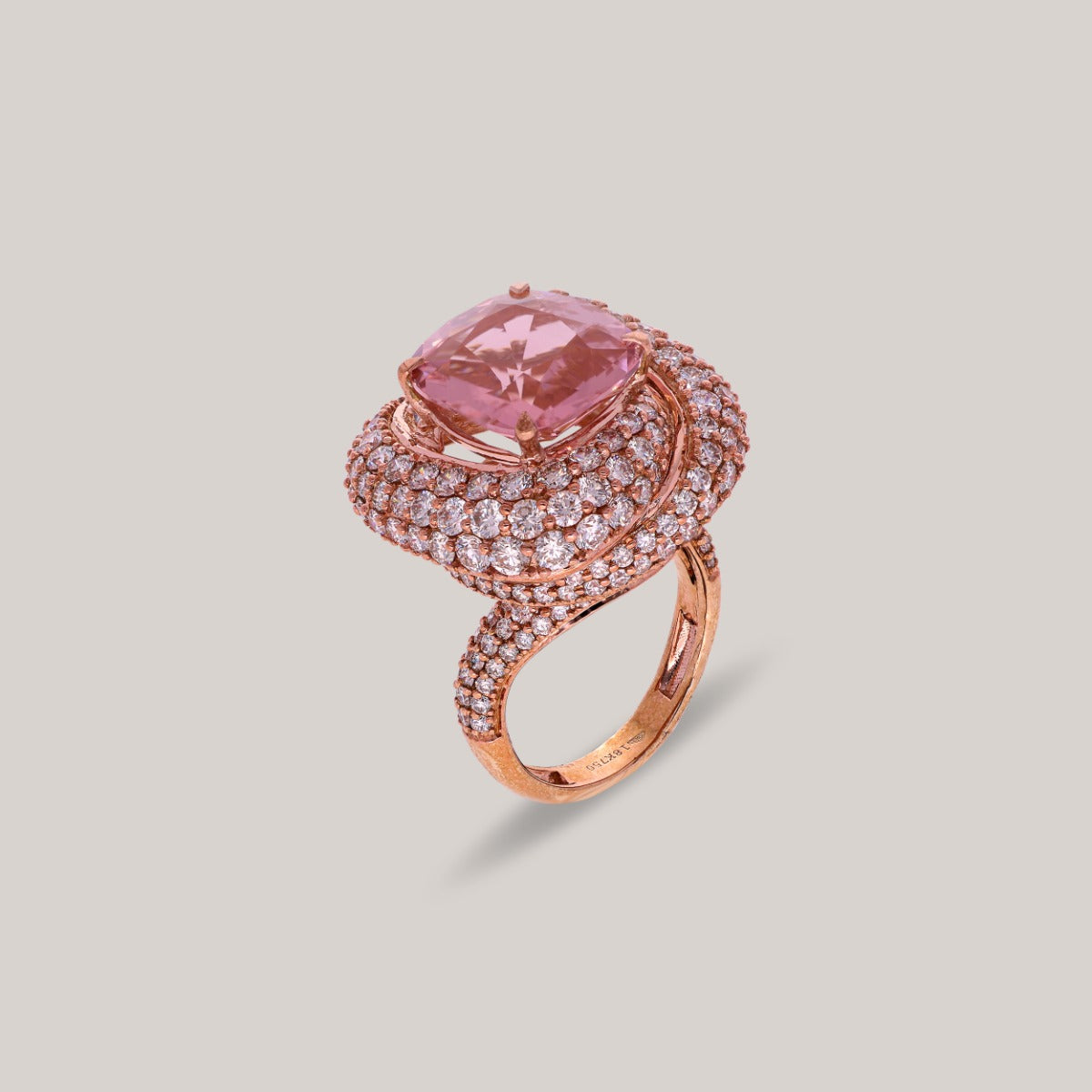Tourmaline Dusk Diamond Ring