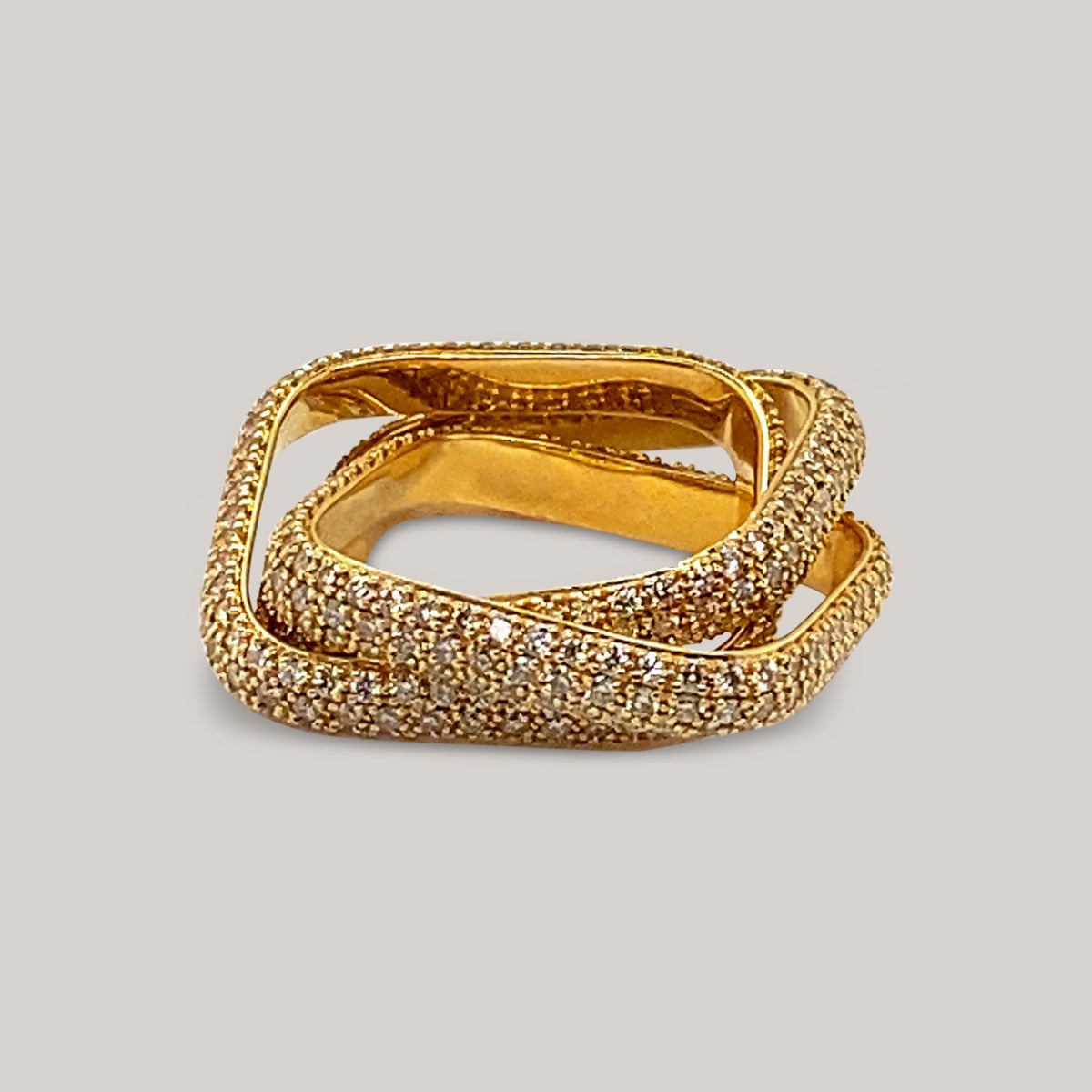 Harmony Squares Diamond Ring