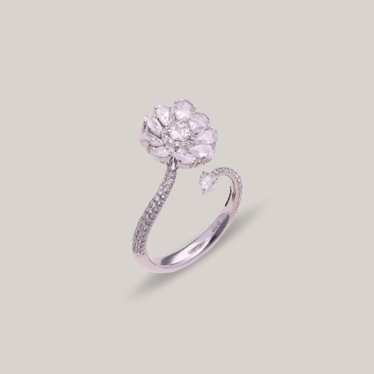 Crystal Vine Diamond Ring