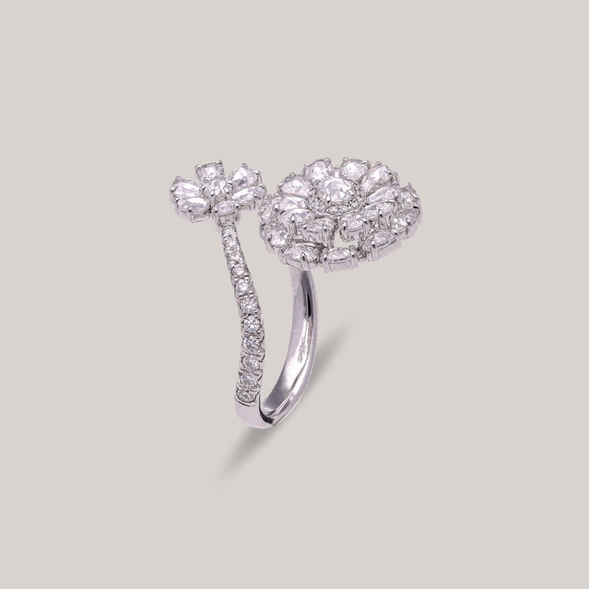 Glittering Orchid Diamond Ring