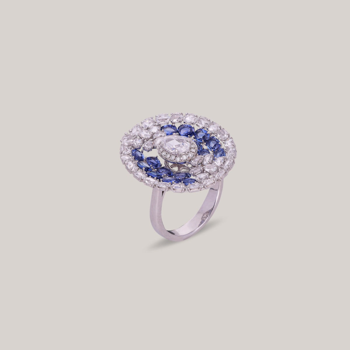 Imperial Sapphire Medallion Diamond Ring