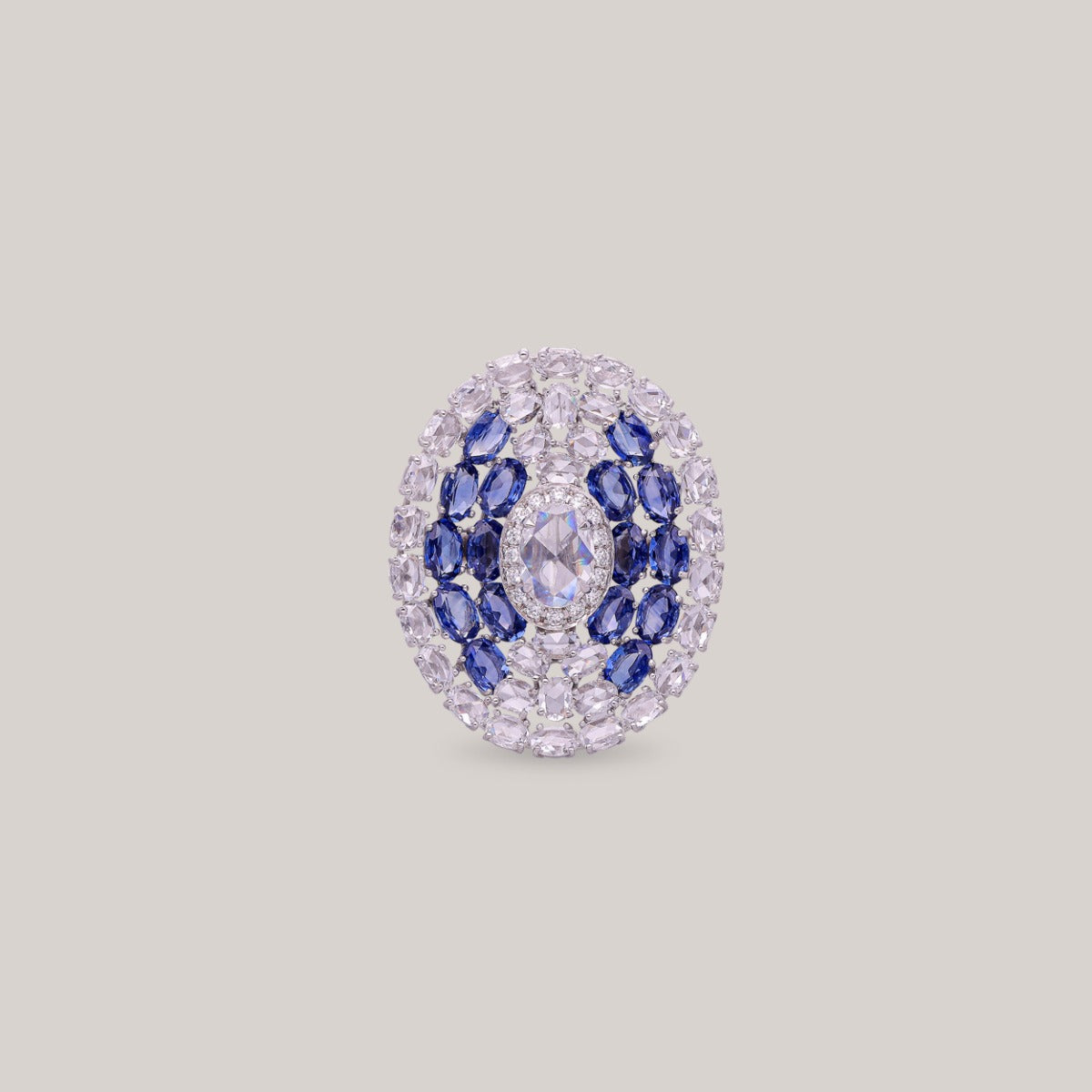 Imperial Sapphire Medallion Diamond Ring