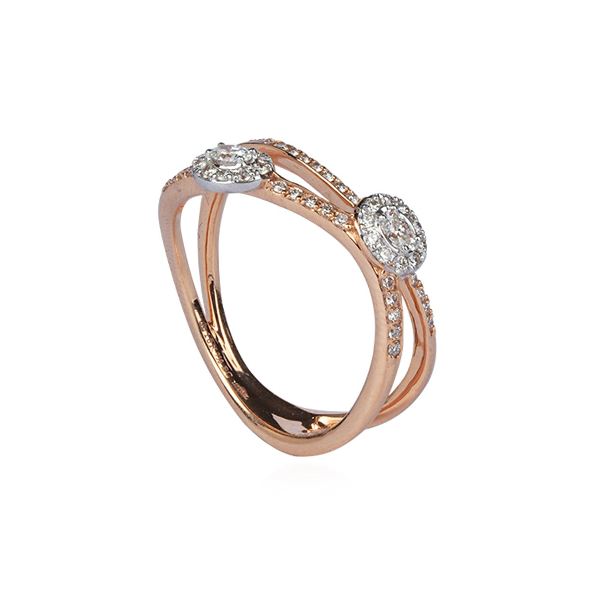 Double Wound Diamond Ring