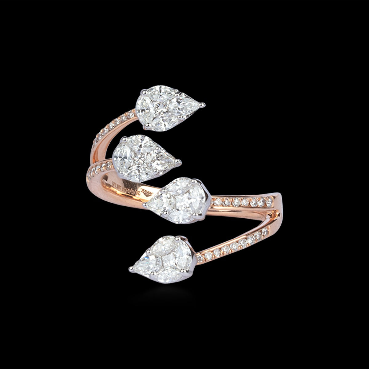 Shooting Stems Diamond Ring