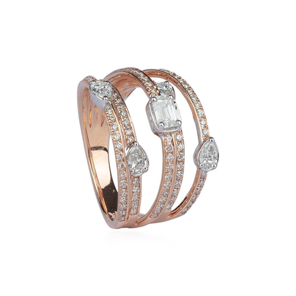 Zig Zag Diamond Ring
