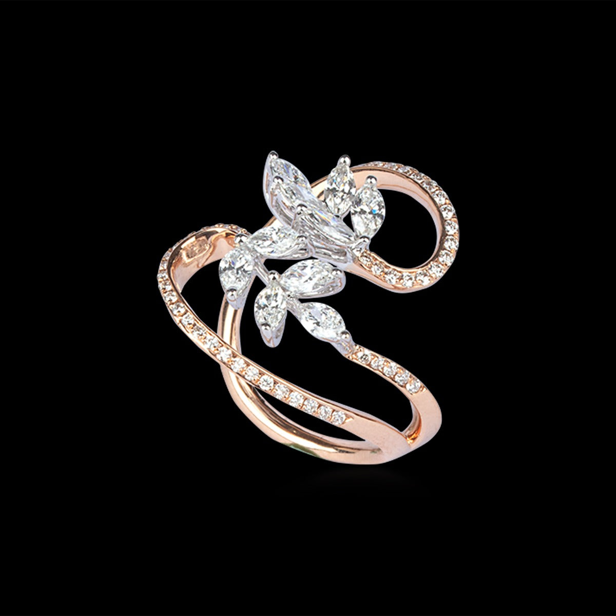 Plant Shoots Diamond Ring