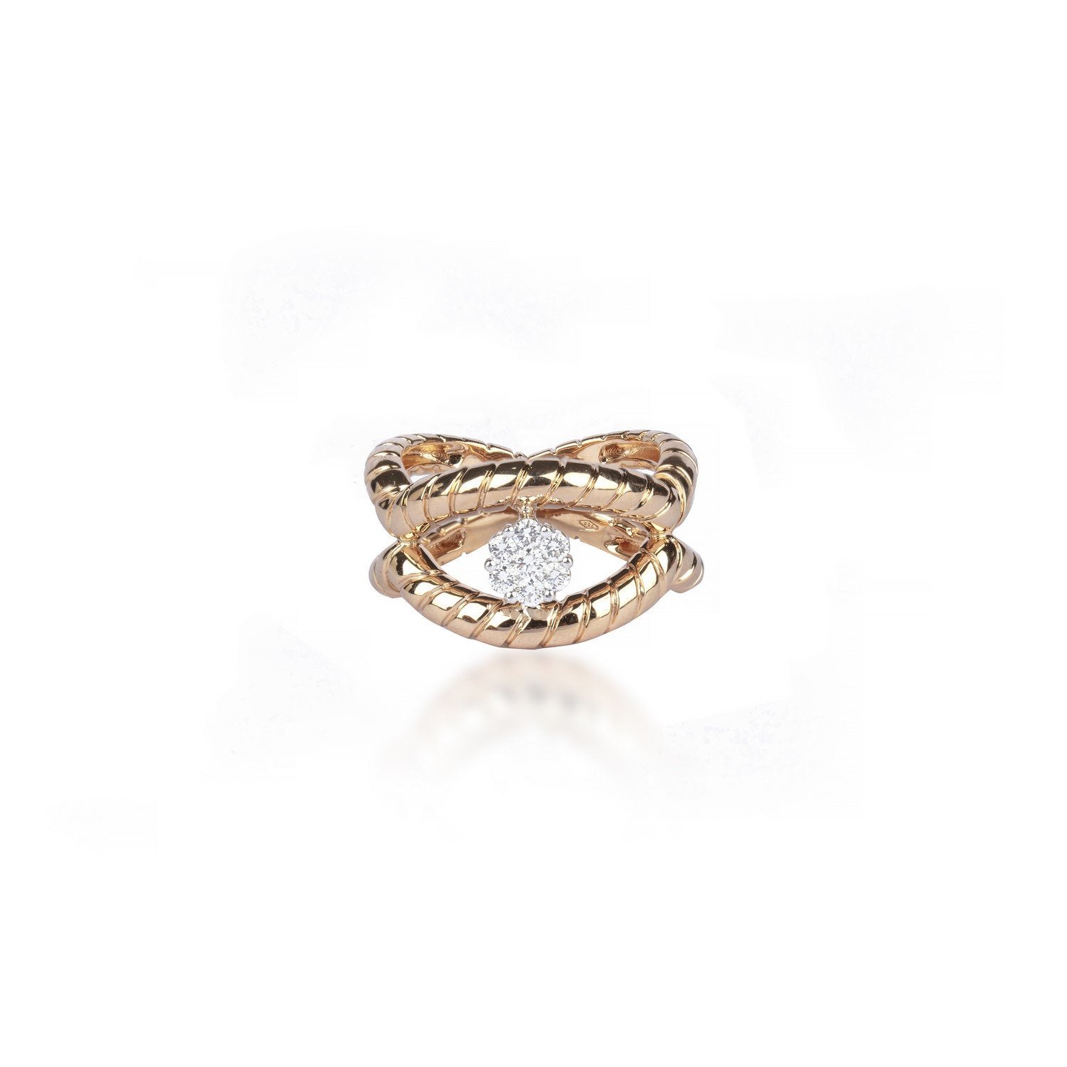 Hanging Diamond Puff Ring