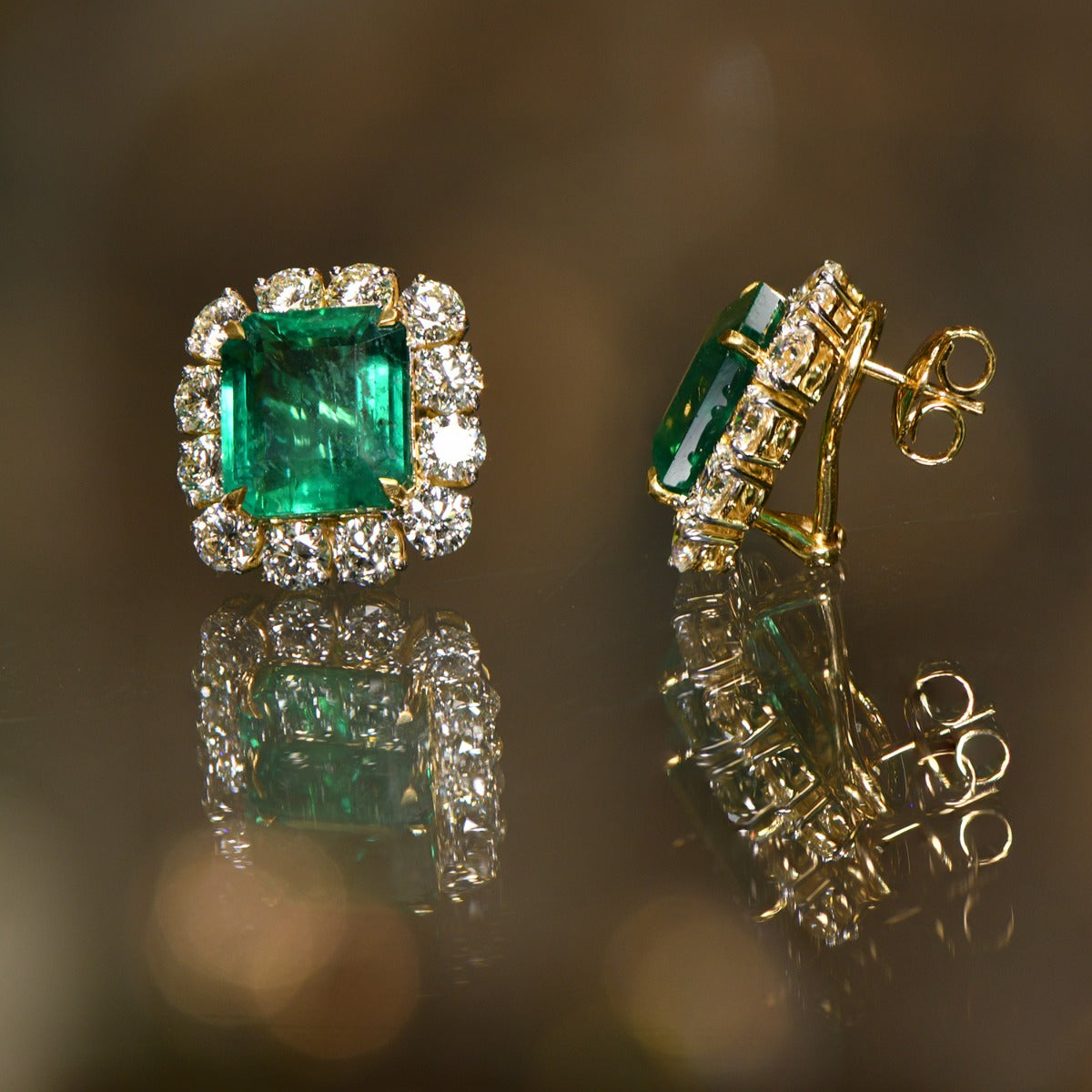 Exquisite Emerald Diamond Tops