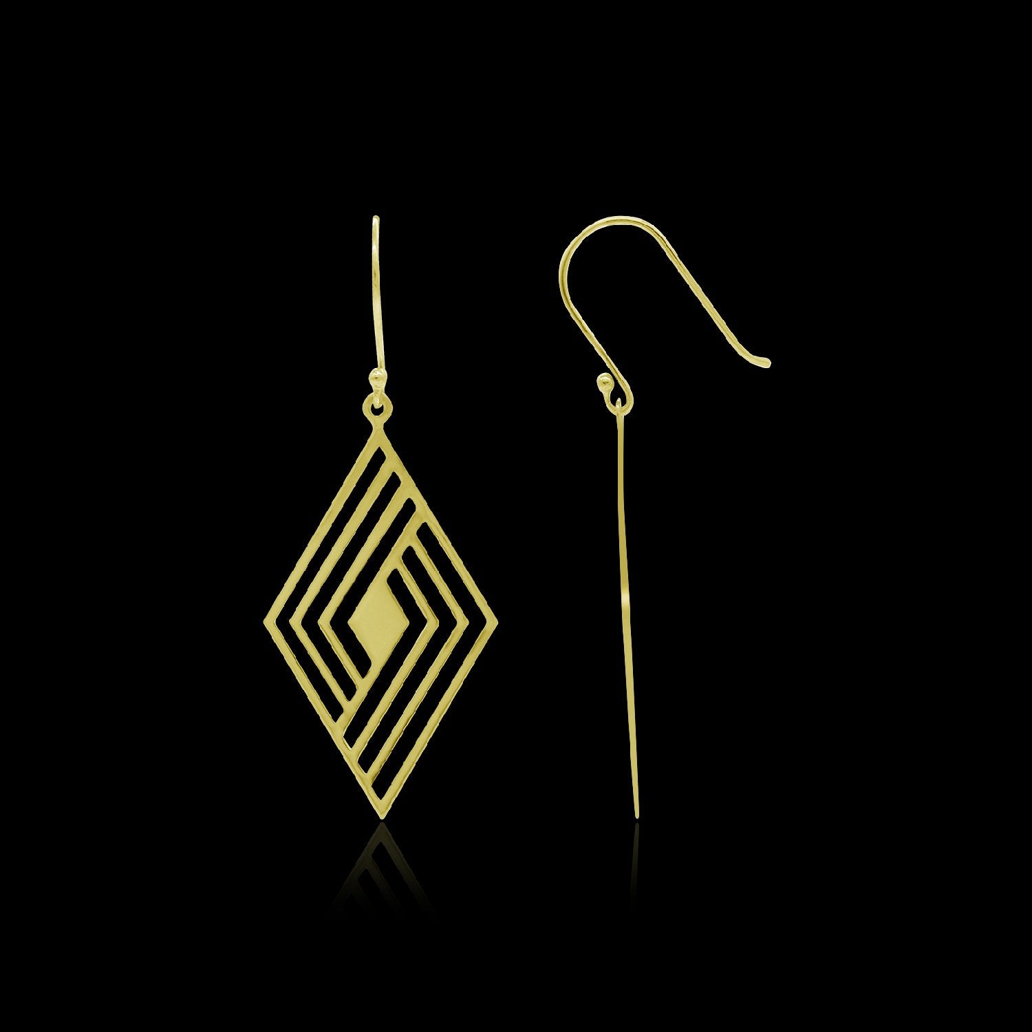 Trigonal Drop Earrings