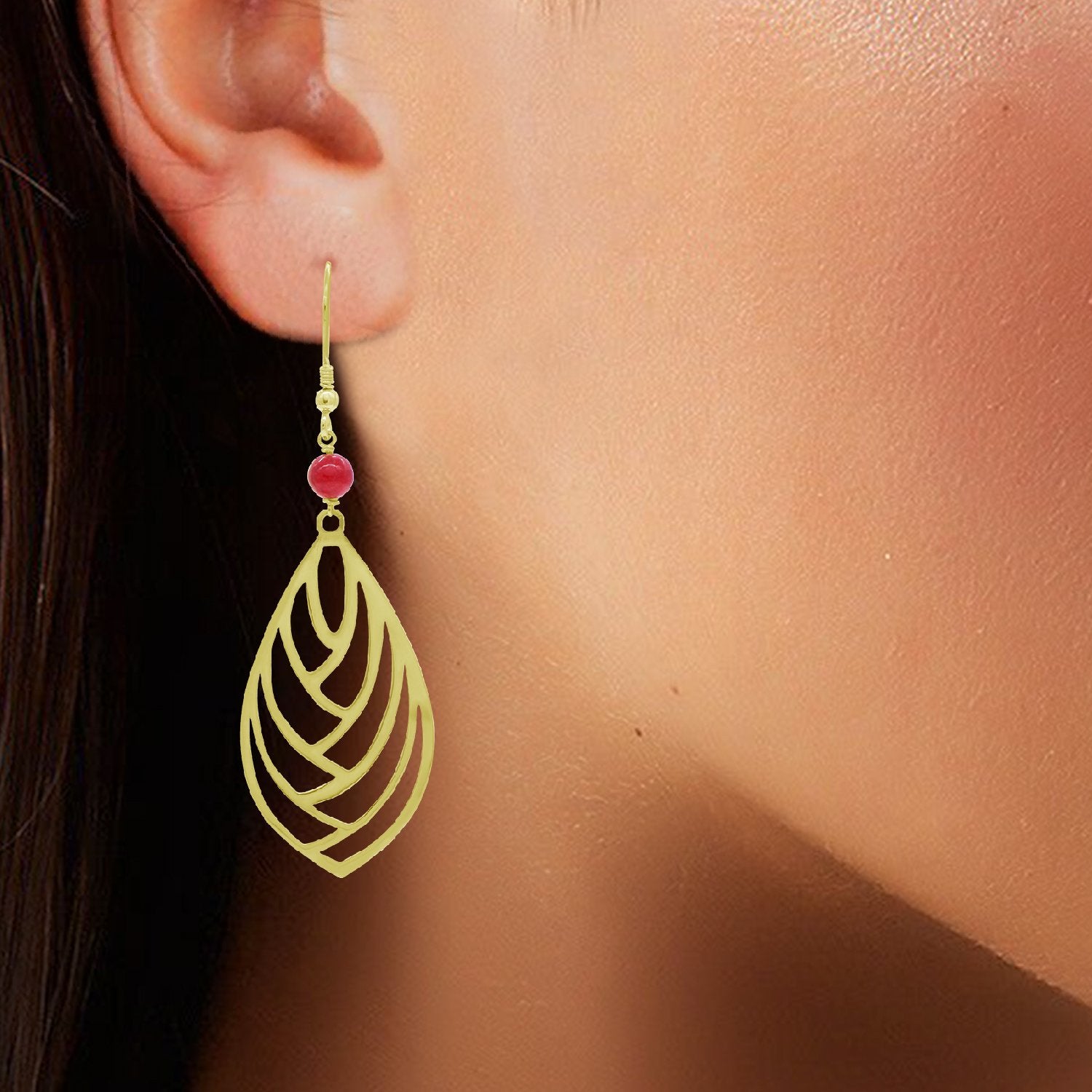 Striped Drop Earrings