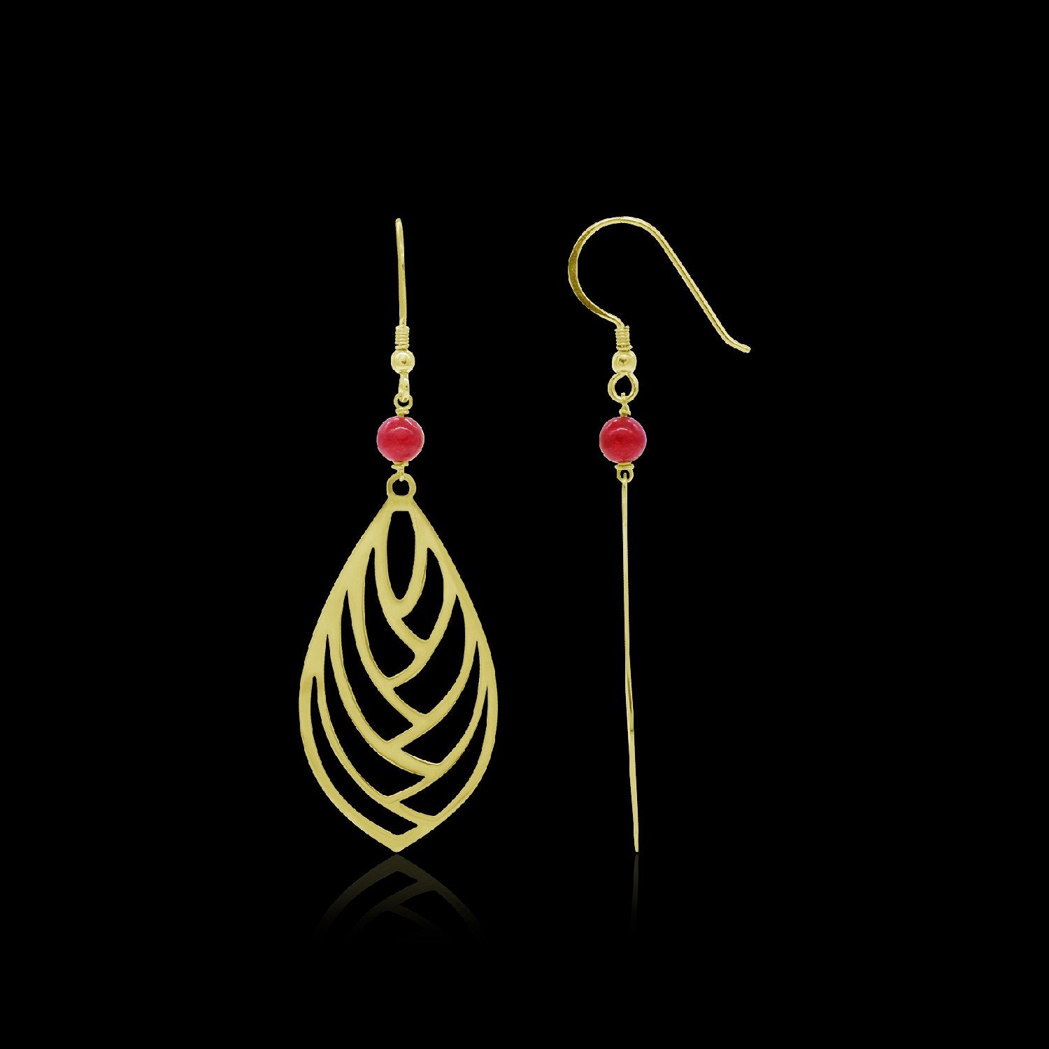 Striped Drop Earrings