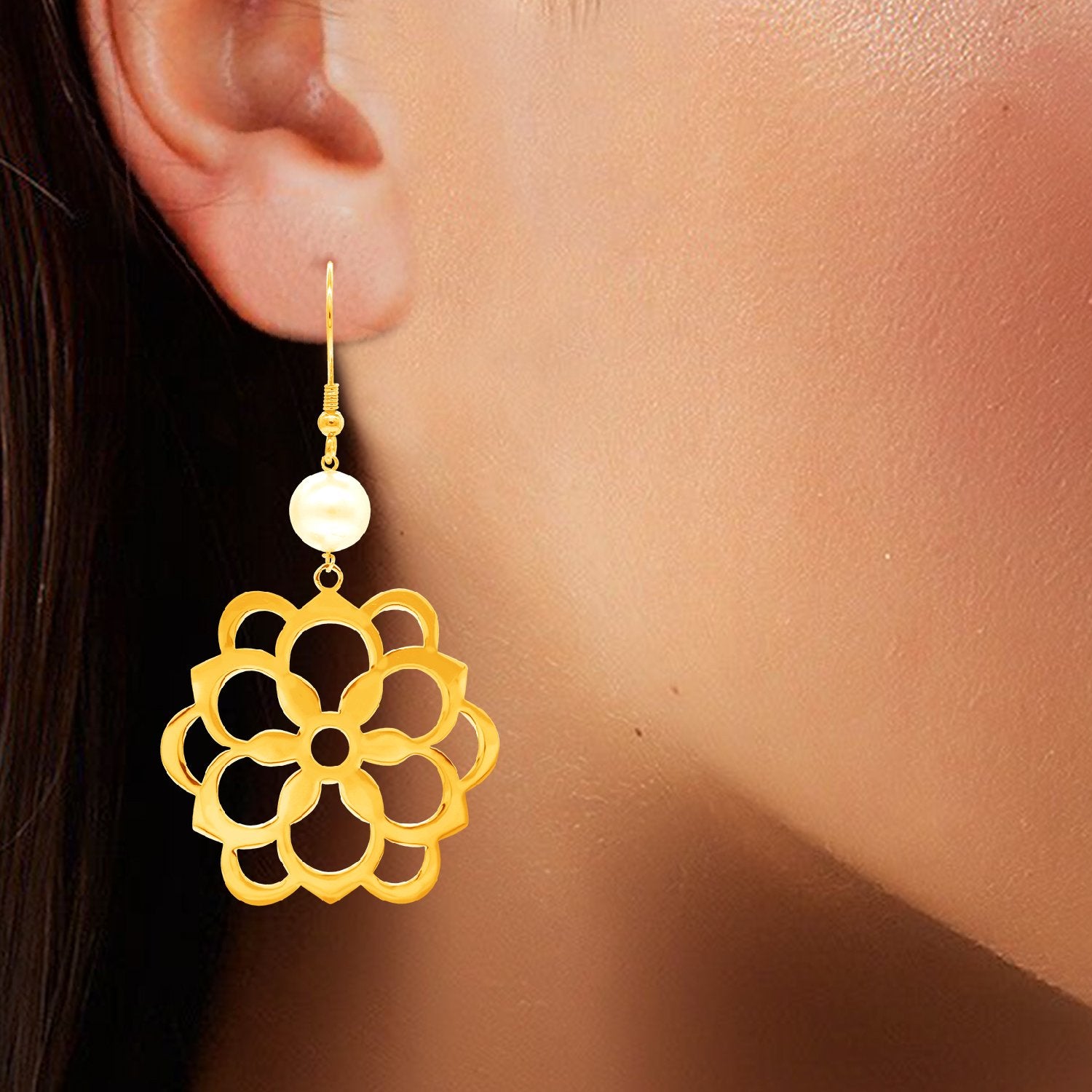 Floral Contemporary Earrings