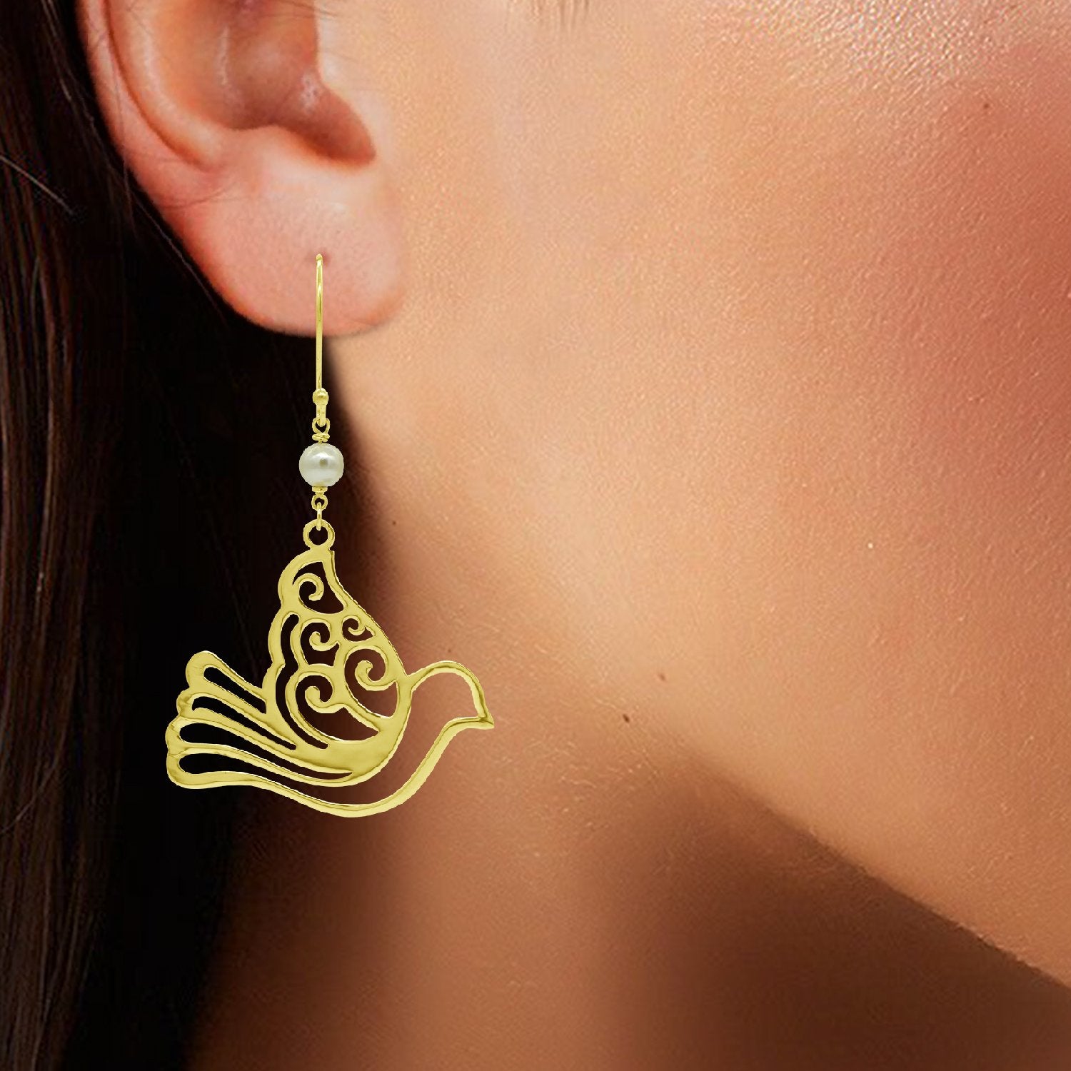 Flying Bird Drop Earrings