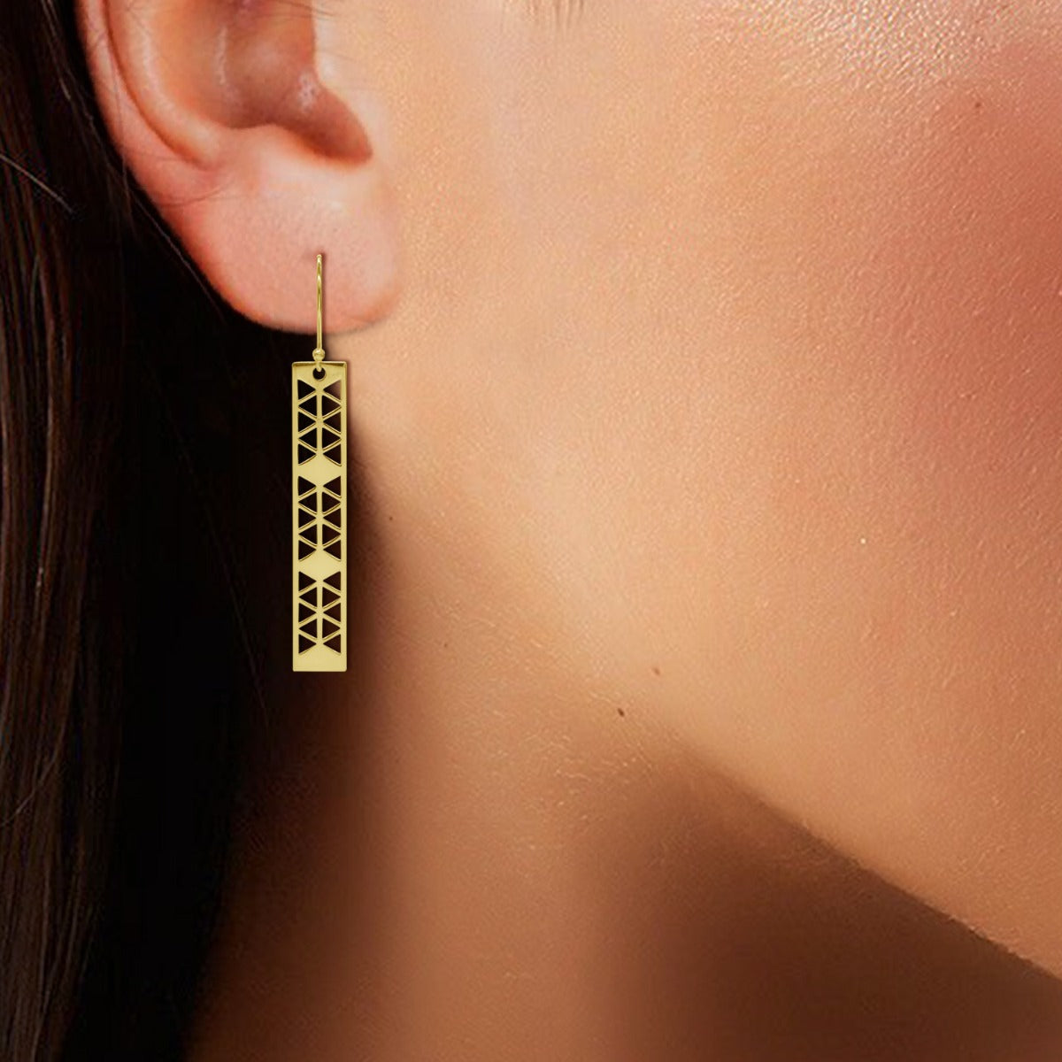 Bella Rectangle Drop Earrings