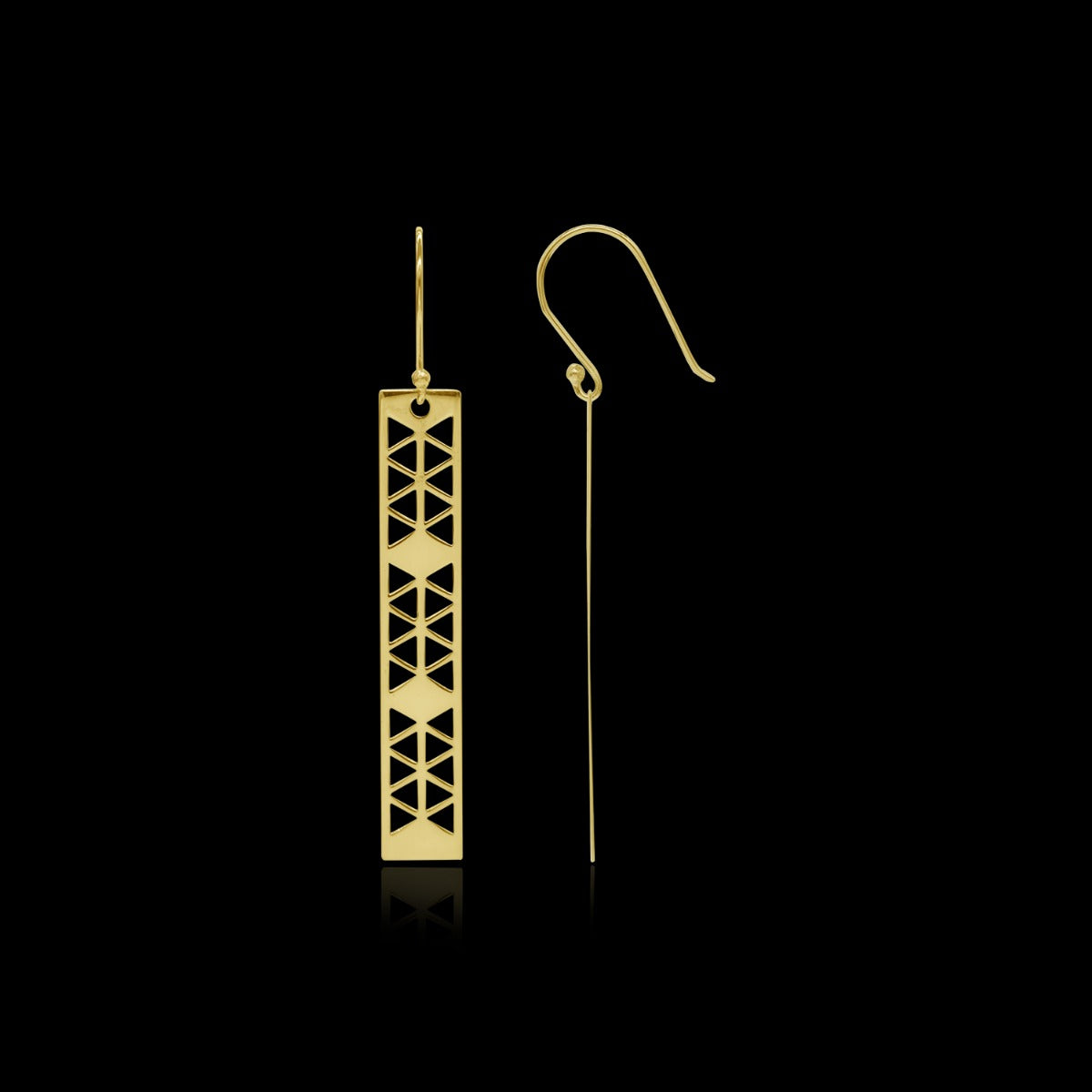 Bella Rectangle Drop Earrings