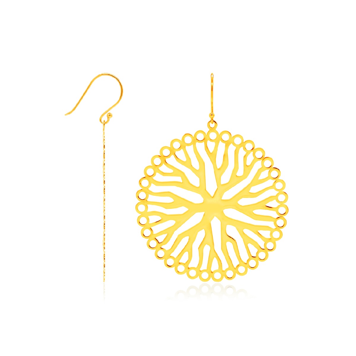 Round Isra Drop Earrings
