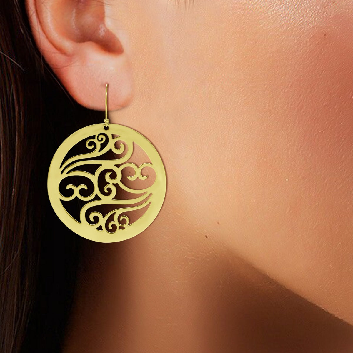Glinting Encircled Drop Earrings