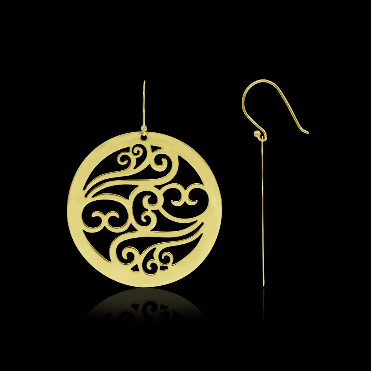 Glinting Encircled Drop Earrings