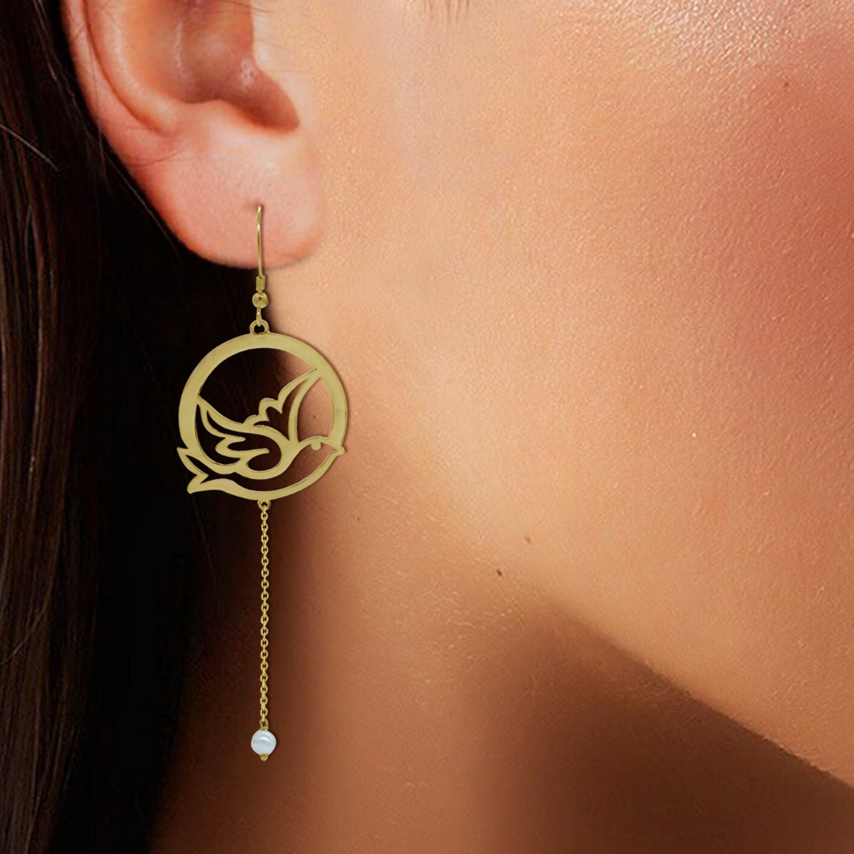 Iconic Flying Bird Drop Earrings