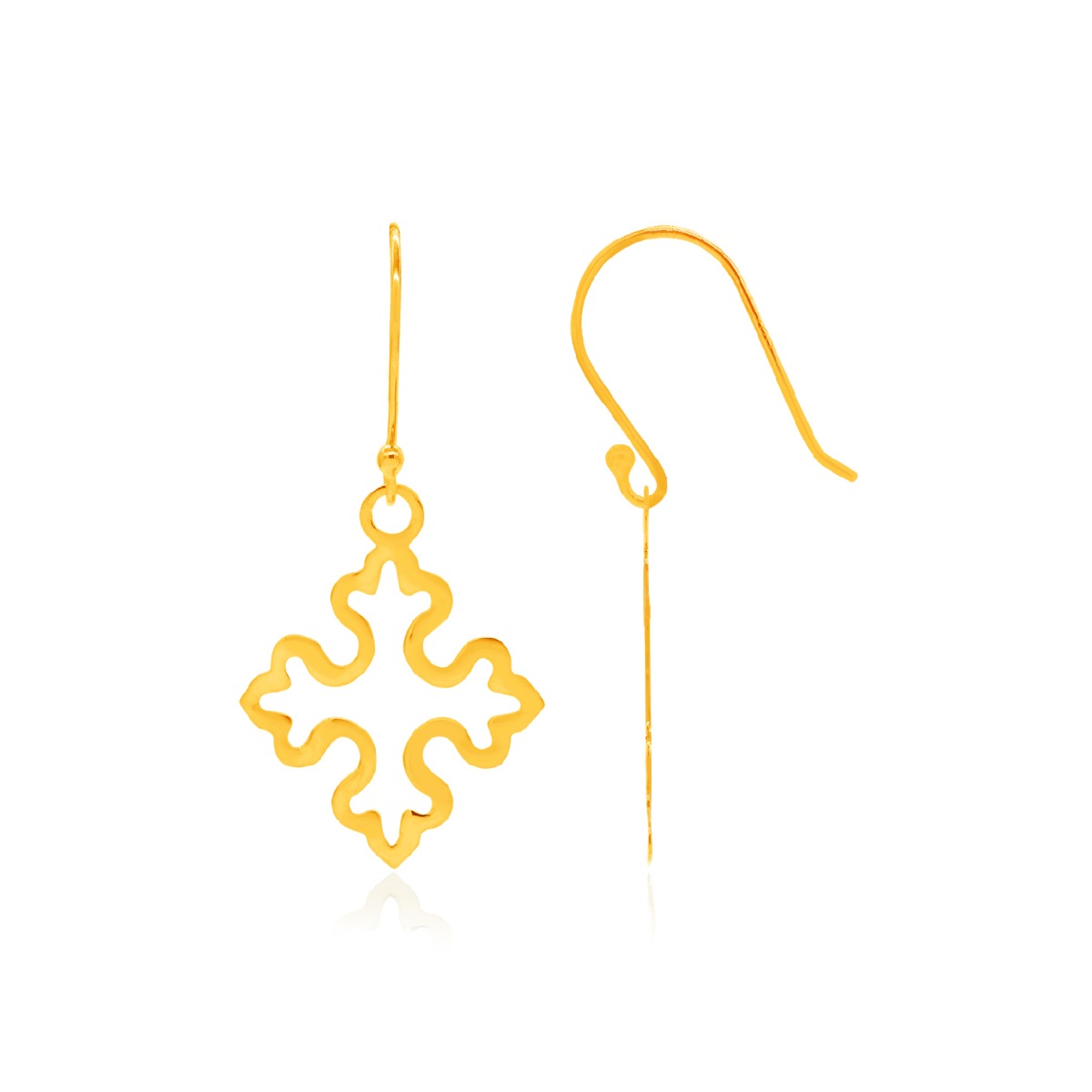 Sheer Clover Drop Earrings
