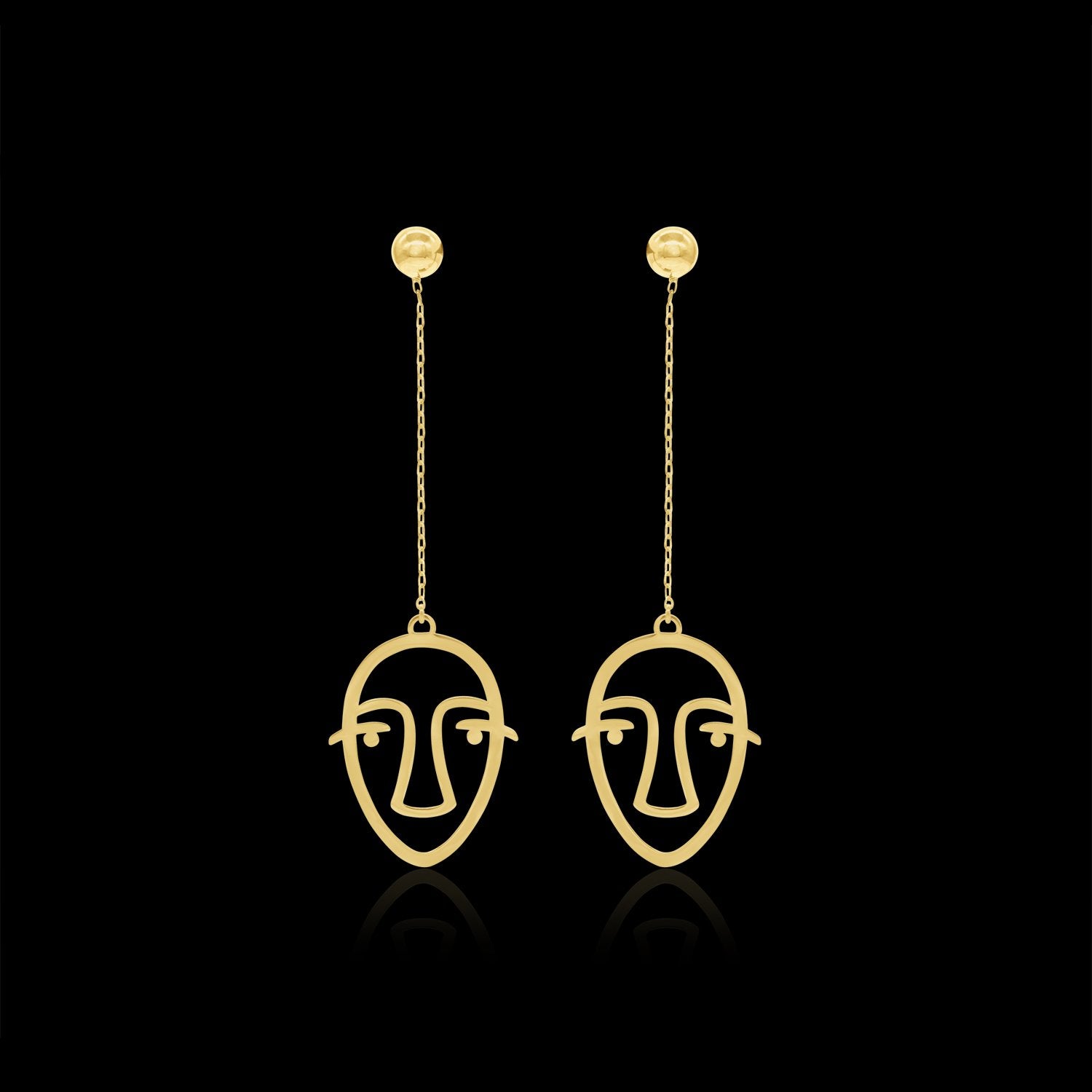 Abstract Drop Earrings