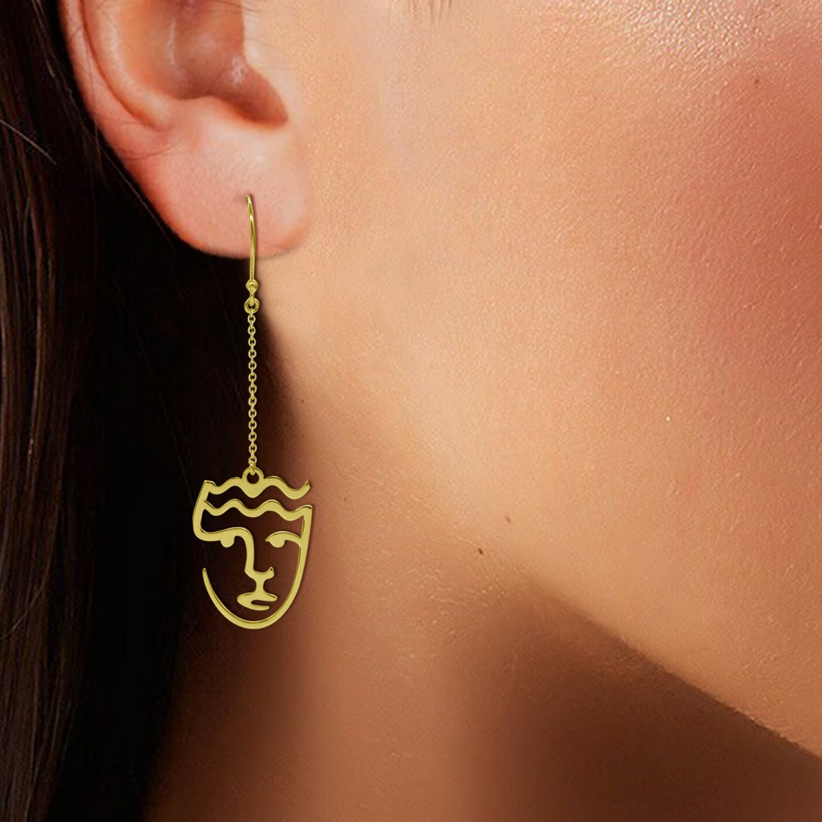 Kiara Abstract Face Earrings