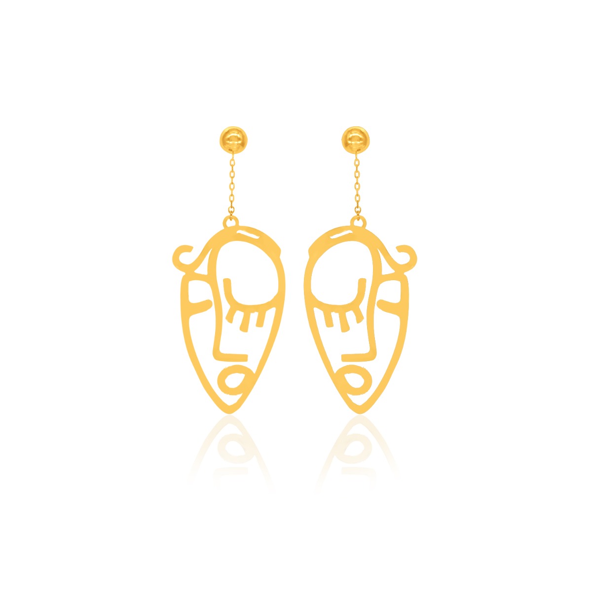 Picasso Abstract Face Drop Earrings
