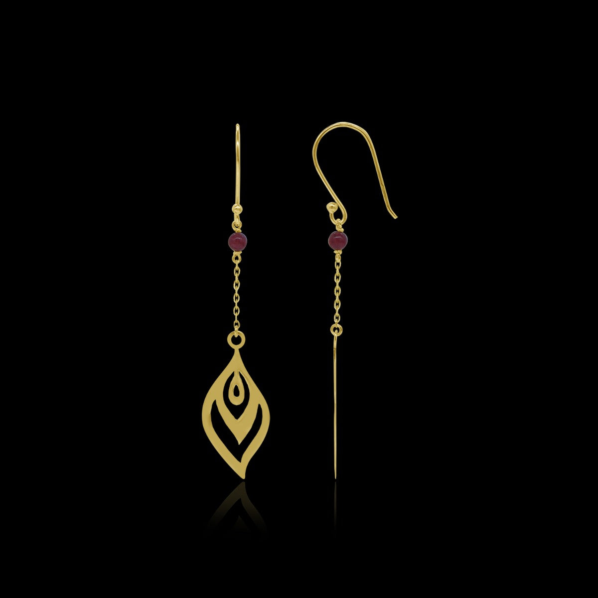 Falling Leaf Drop Earrings