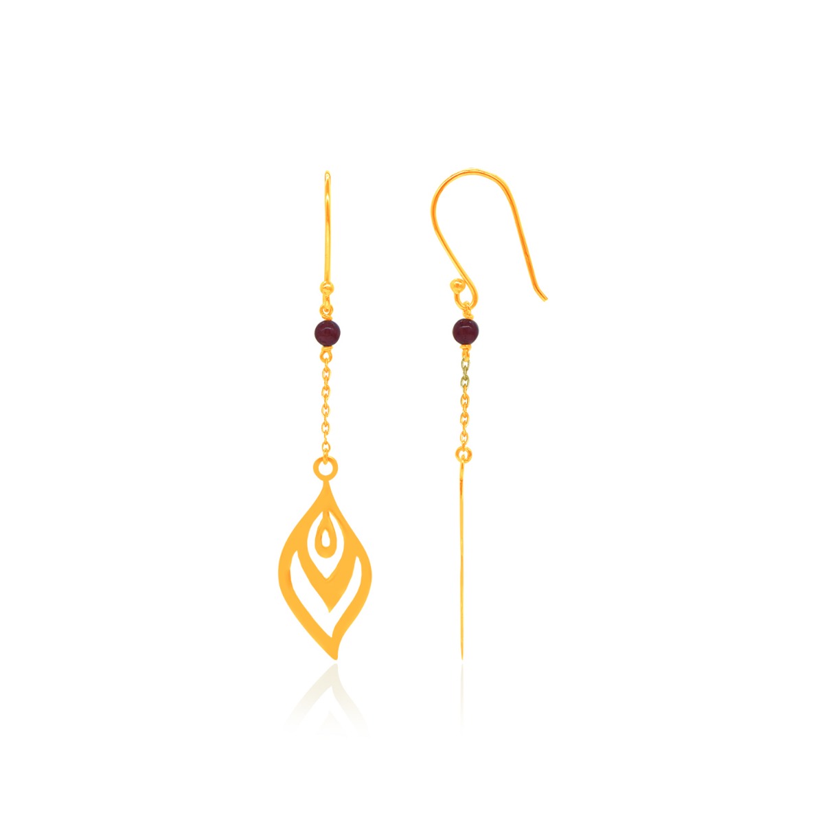 Falling Leaf Drop Earrings
