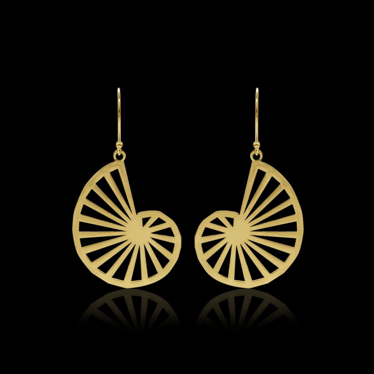 Swirl Wheel Drop Earrings