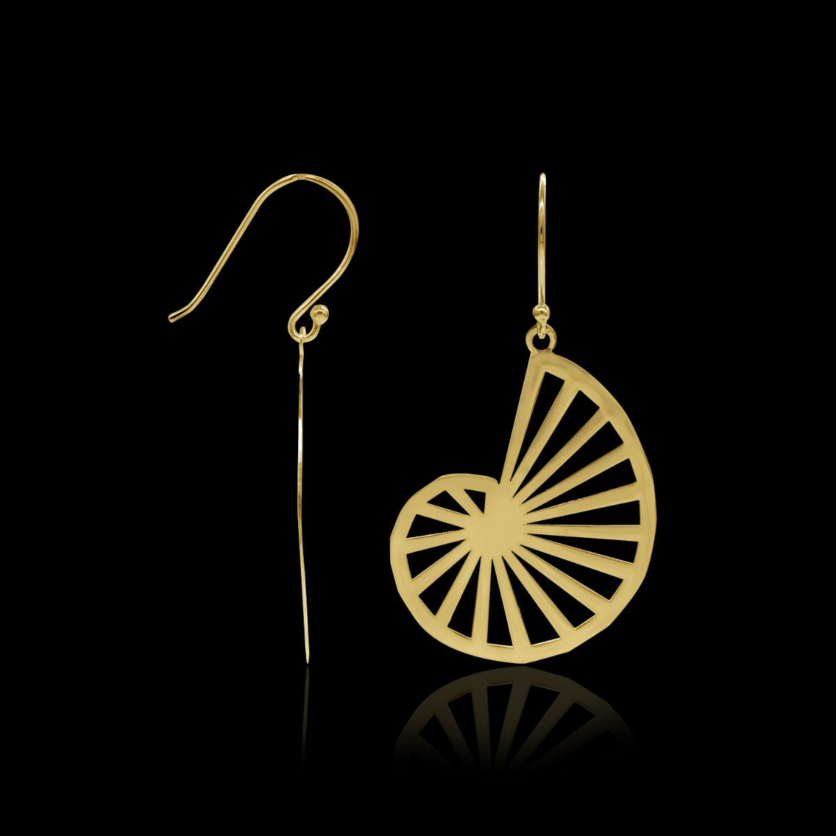 Swirl Wheel Drop Earrings