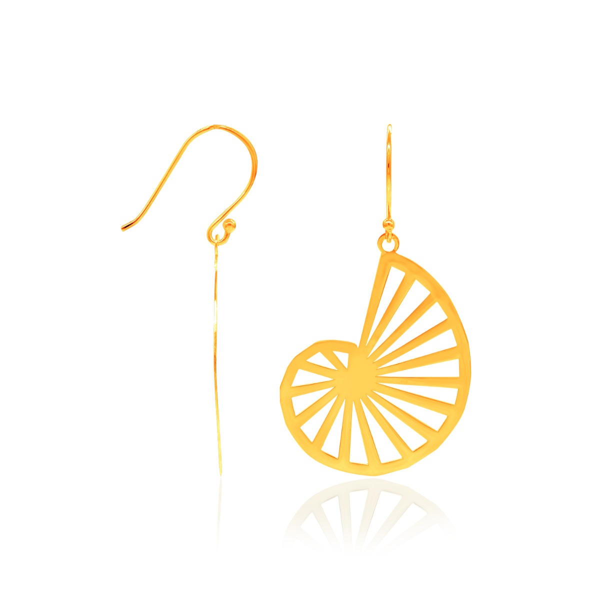 Swirl Wheel Drop Earrings