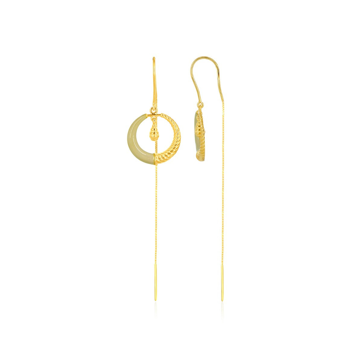 Circlet Enamel Sui Dhaga Earrings