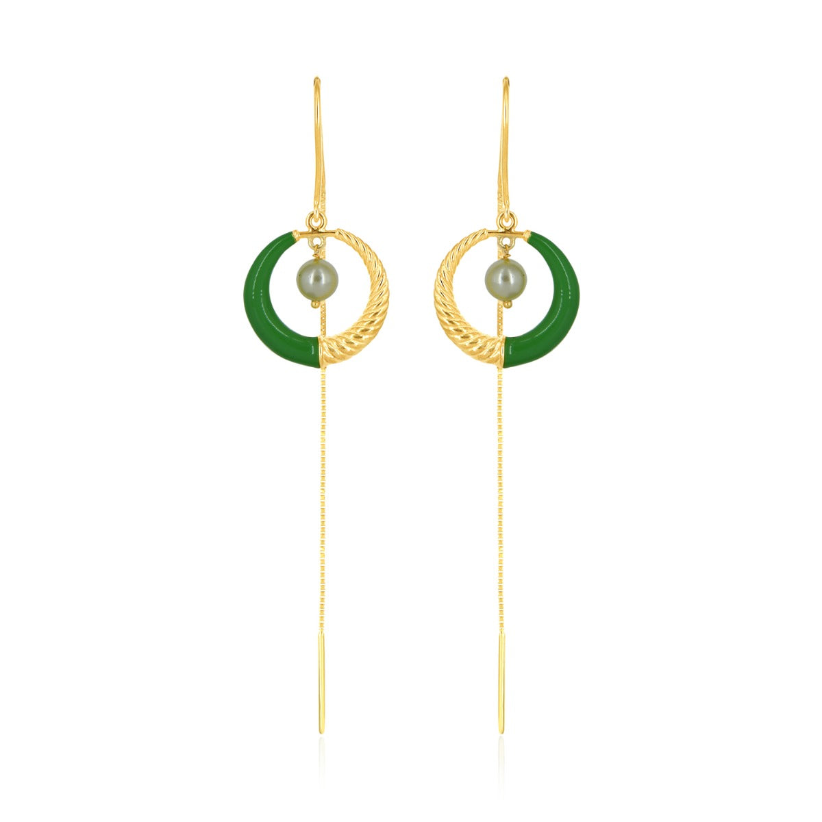 Circlet Pearl Sui Dhaga Earrings