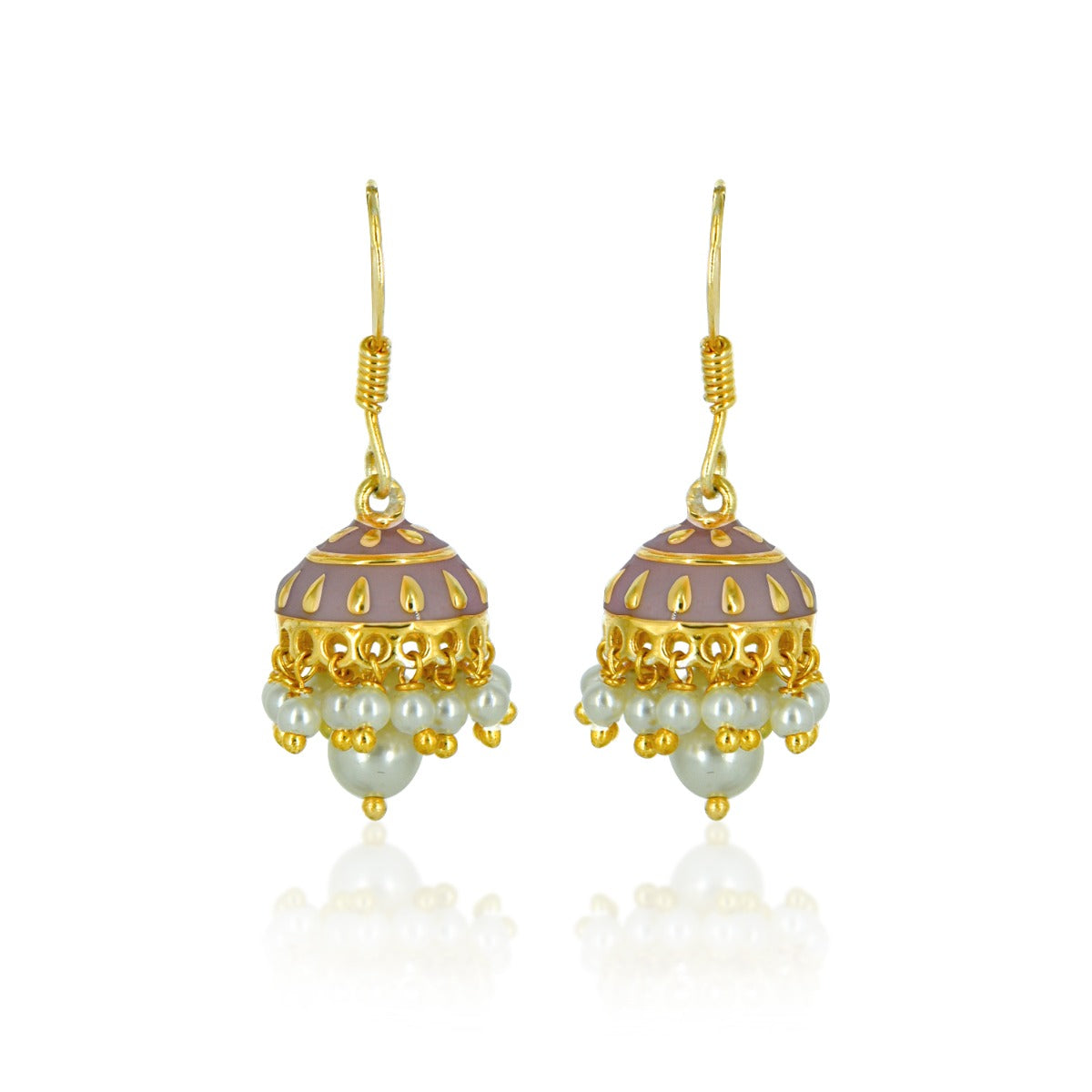 Forever Jhumka Enamel Earrings