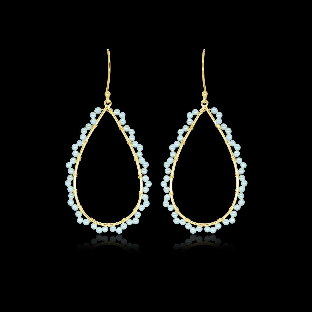 Snow White Beads Earrings