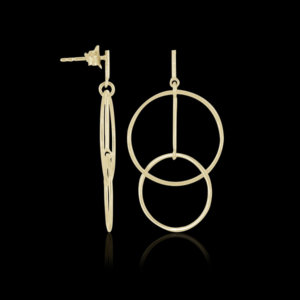 D' Vine Circle Drop Earrings