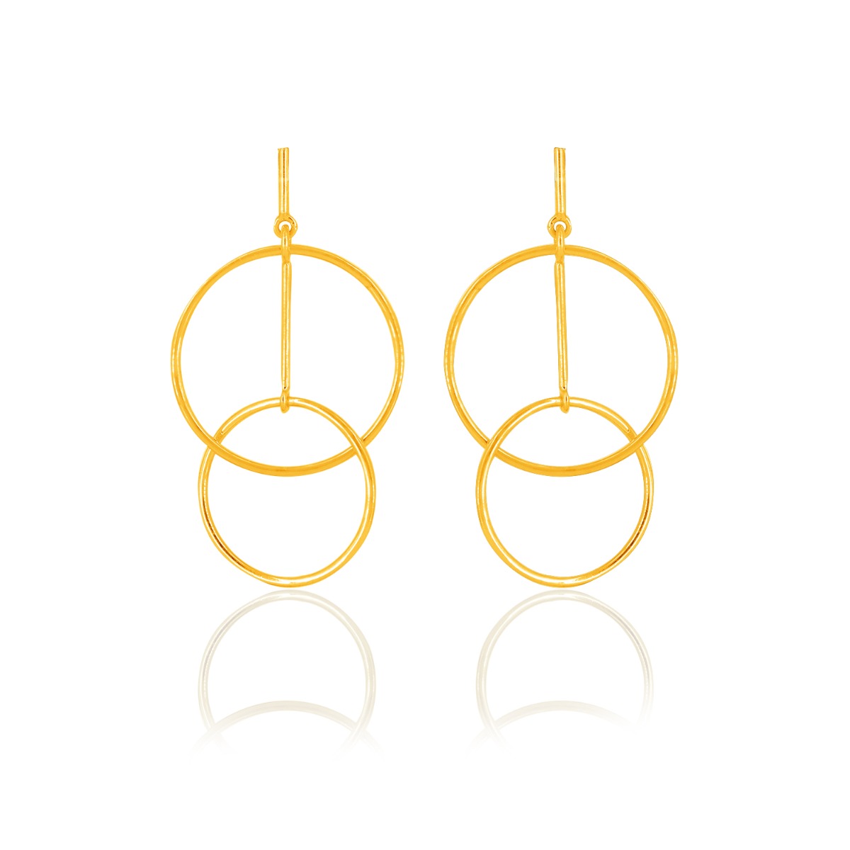 D' Vine Circle Drop Earrings