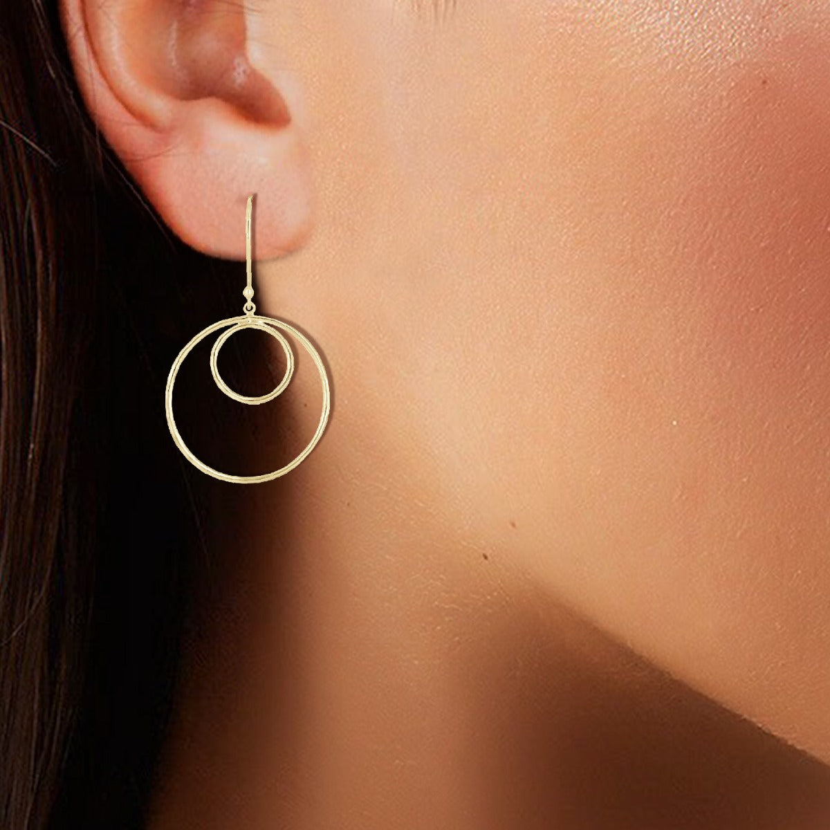Diva Circle Drop Earrings
