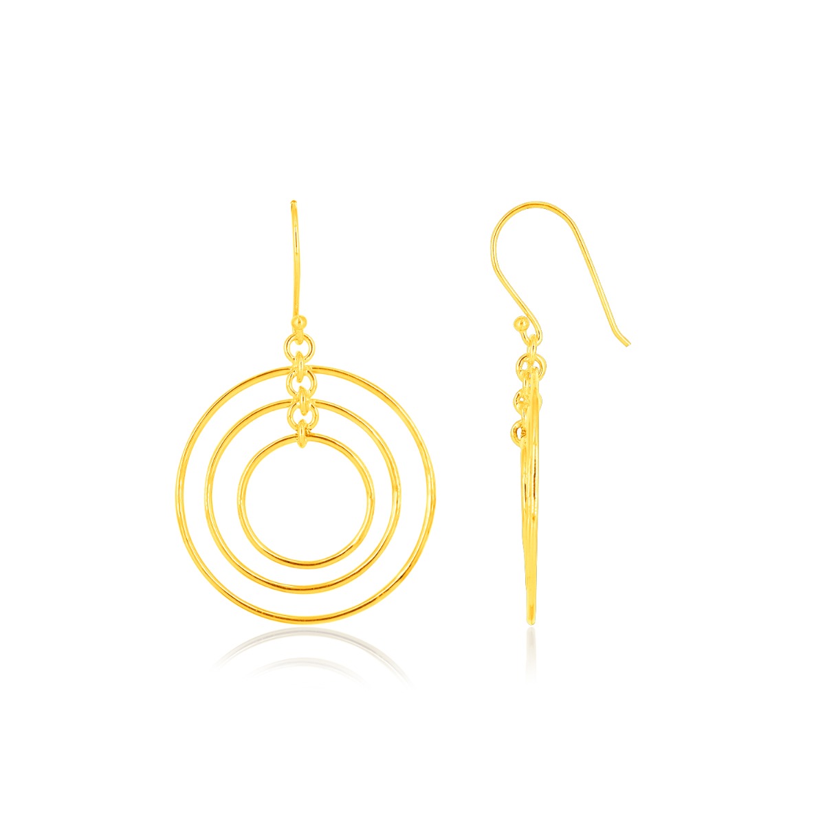 Roller coaster Round Drop Earrings