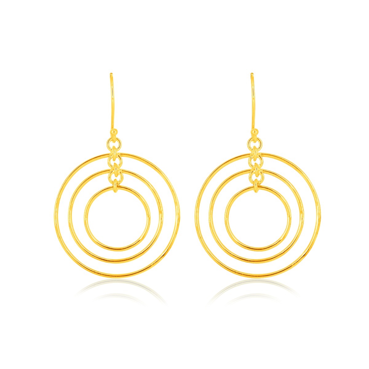 Roller coaster Round Drop Earrings