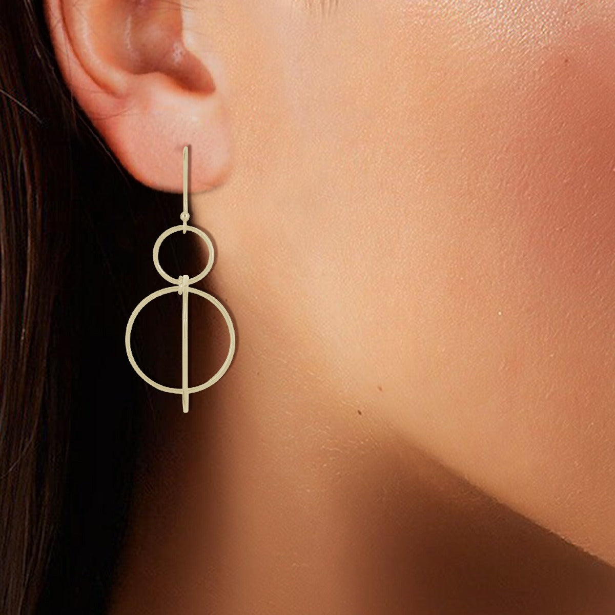 Daisy Encircled Drop Earrings