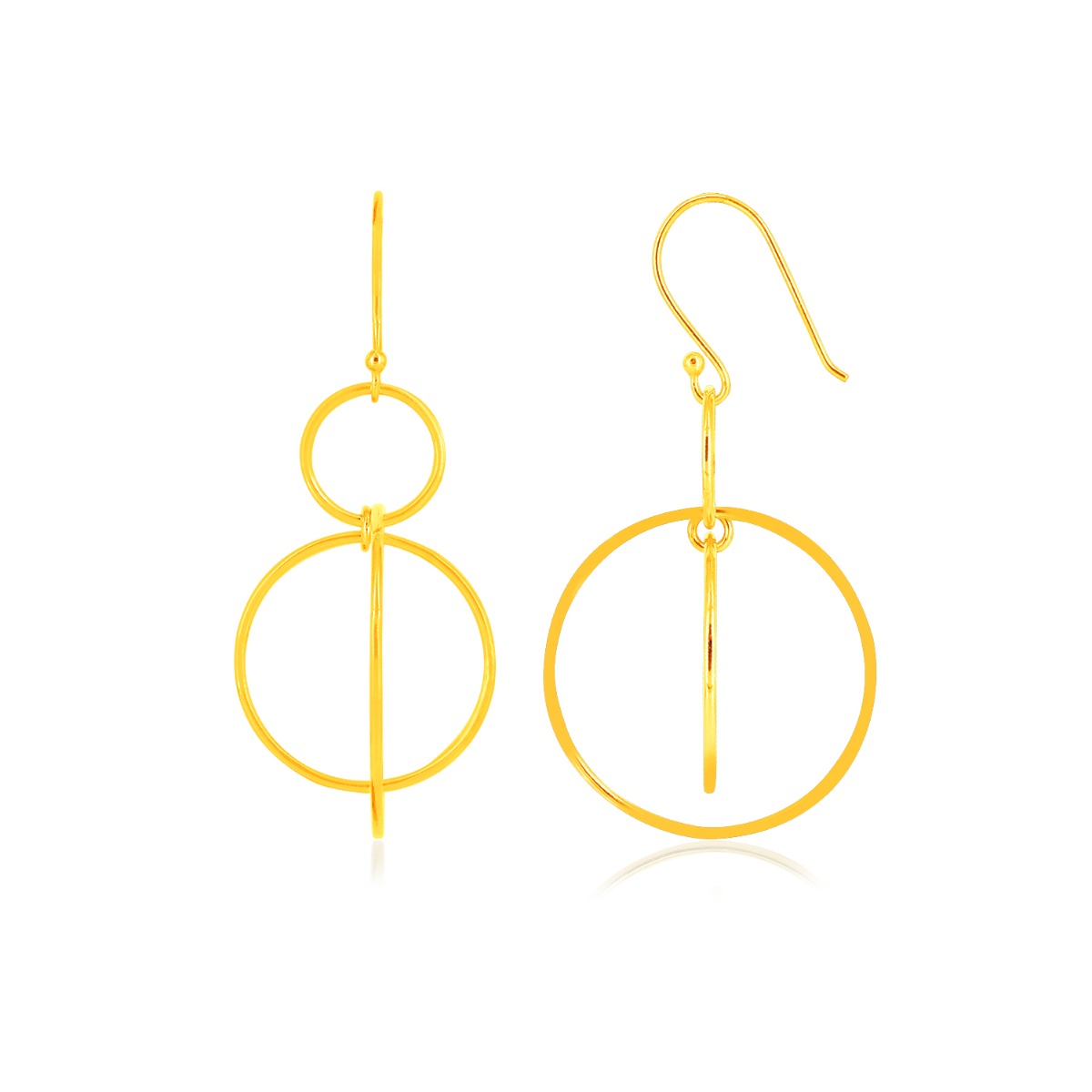Daisy Encircled Drop Earrings