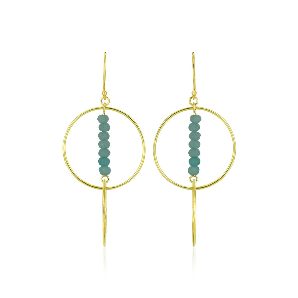 Encircled Beaded Drop Earrings